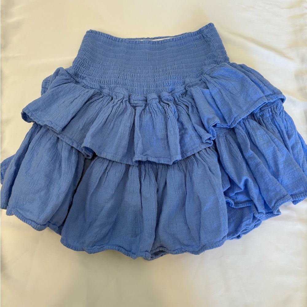 Blue Ruffled Women's Skirt
